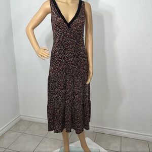 Daphna Levinson Tiny Floral Print Midi Dress